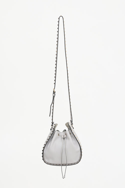 Valentino Leather Rockstud Small Drawstring Bag