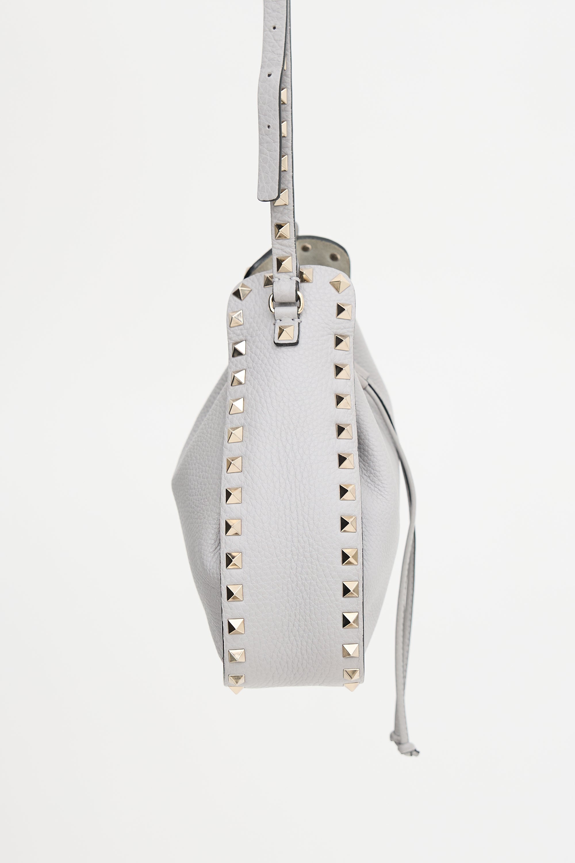Valentino Leather Rockstud Small Drawstring Bag