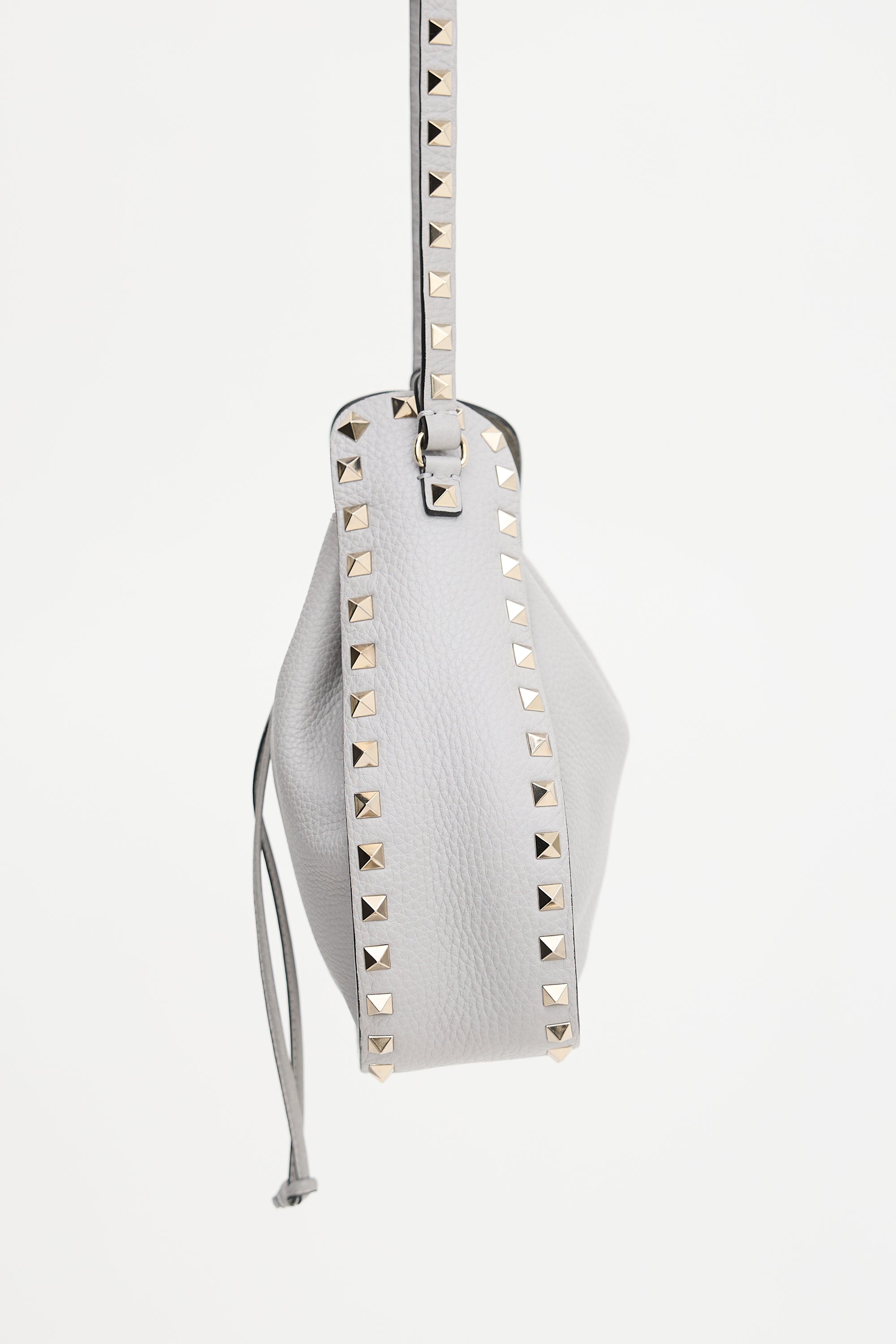 Valentino Leather Rockstud Small Drawstring Bag