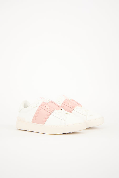 Valentino Leather Rockstud Untitled Sneaker