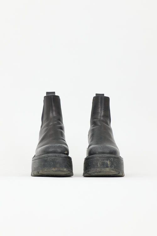 Valentino Leather VLogo Uniqueform Boot
