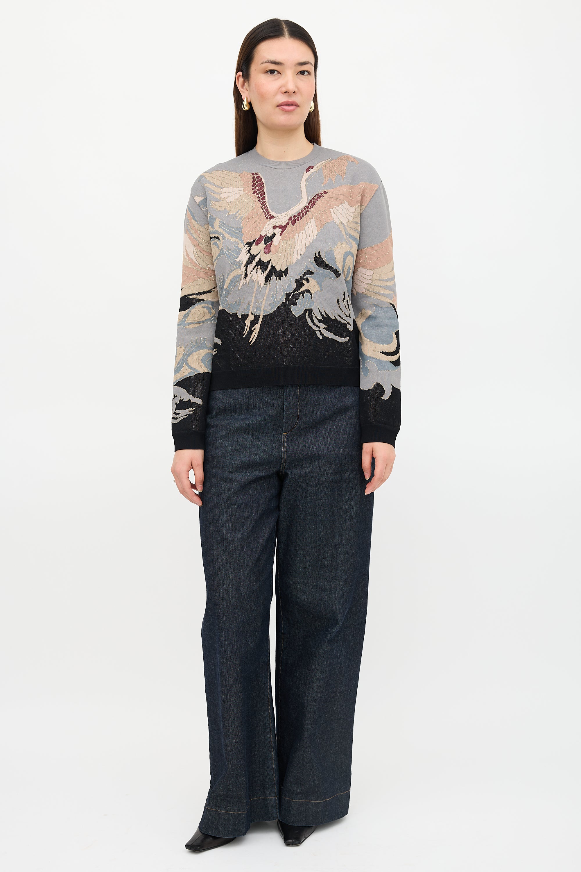 Valentino Metallic Intarsia Sweater