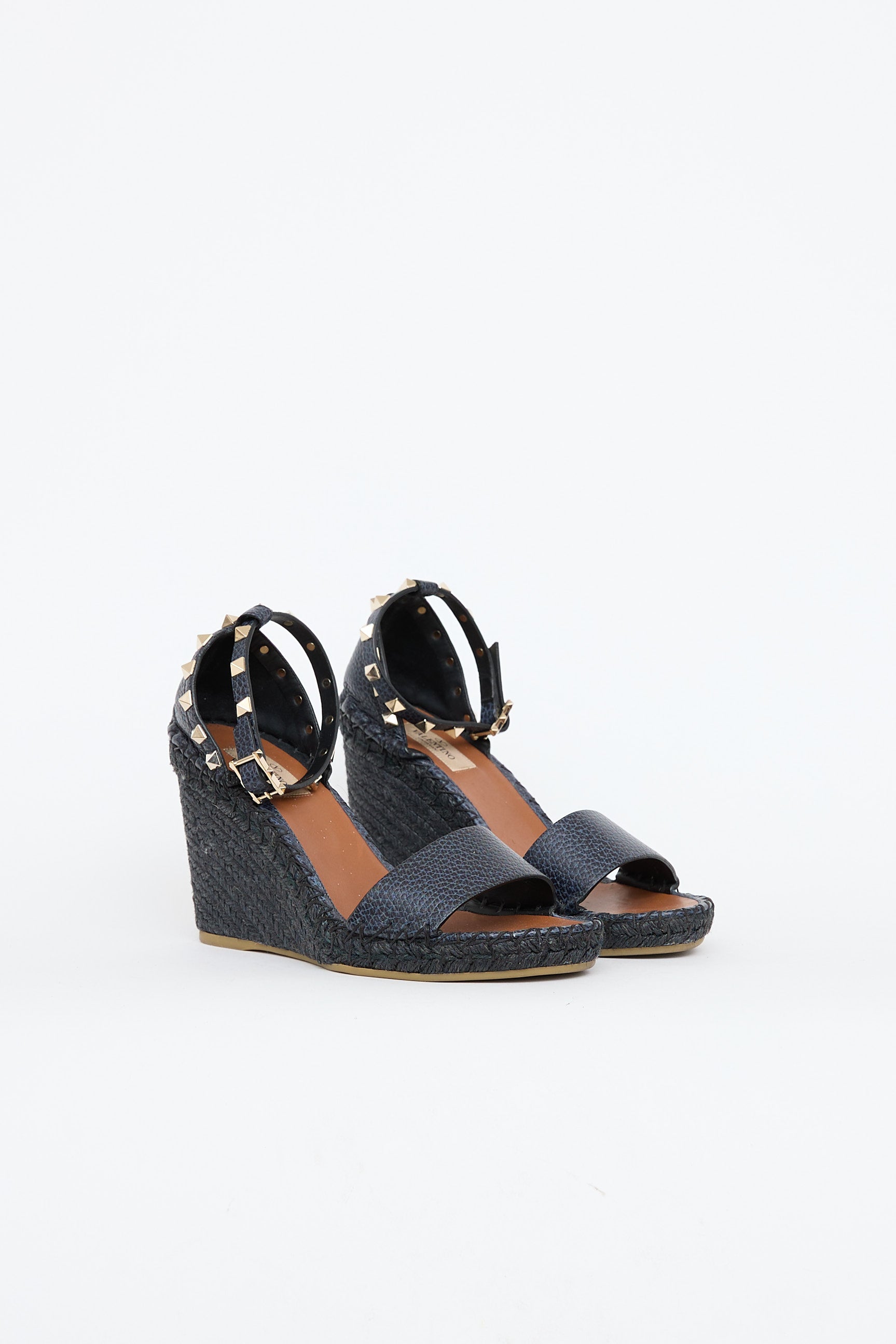 Valentino Rockstud Espadrille Sandal