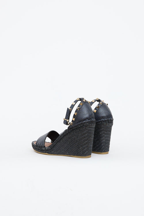 Valentino Rockstud Espadrille Sandal