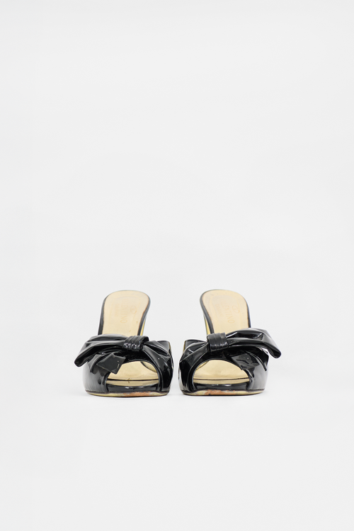 Valentino Patent Bow Sandal
