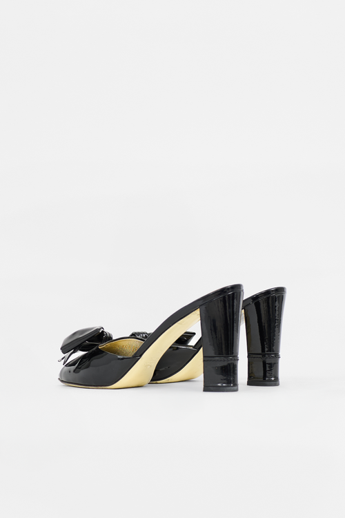 Valentino Patent Bow Sandal