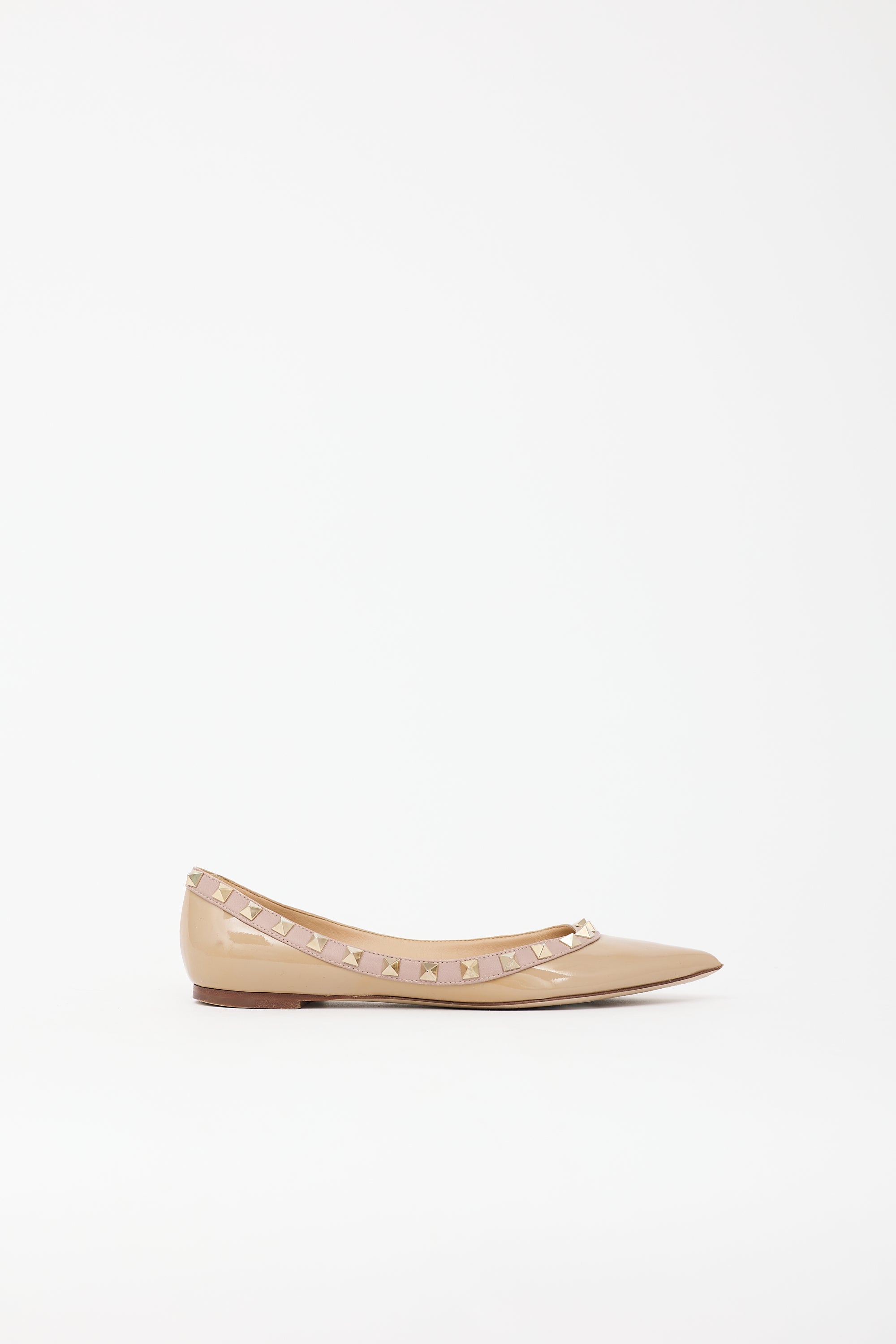Valentino Patent Rockstud Flat