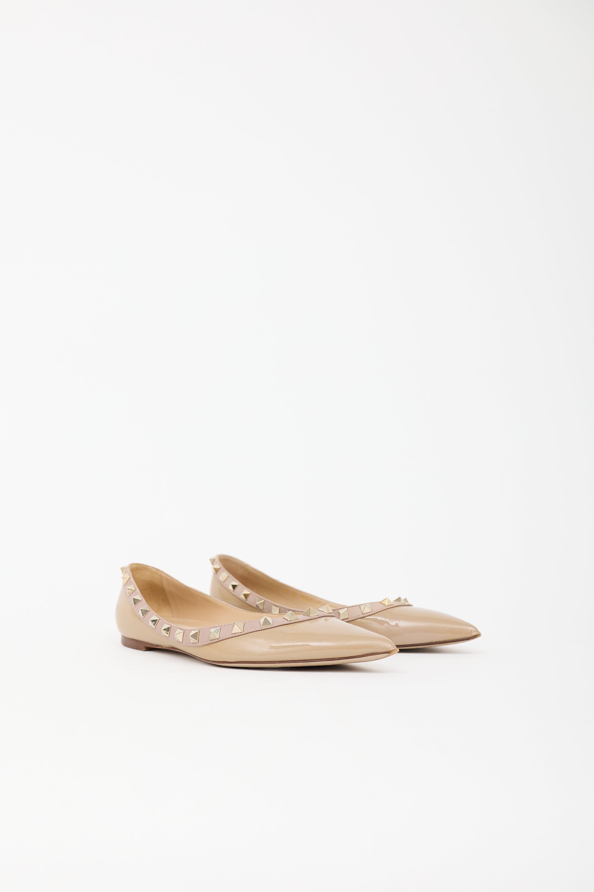Valentino Patent Rockstud Flat