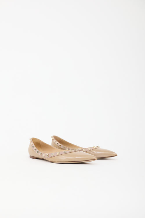 Valentino Patent Rockstud Flat