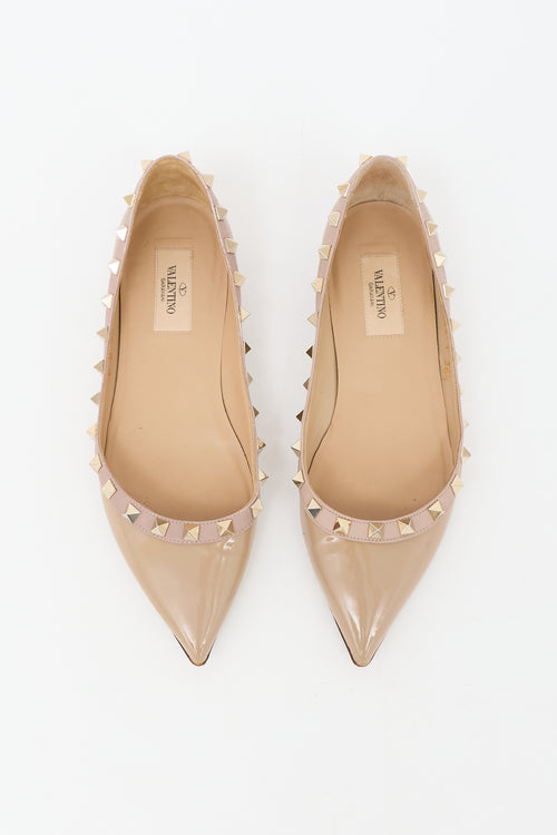 Valentino Patent Rockstud Flat