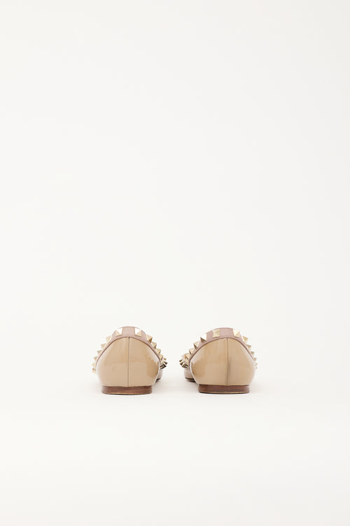 Valentino Patent Rockstud Flat