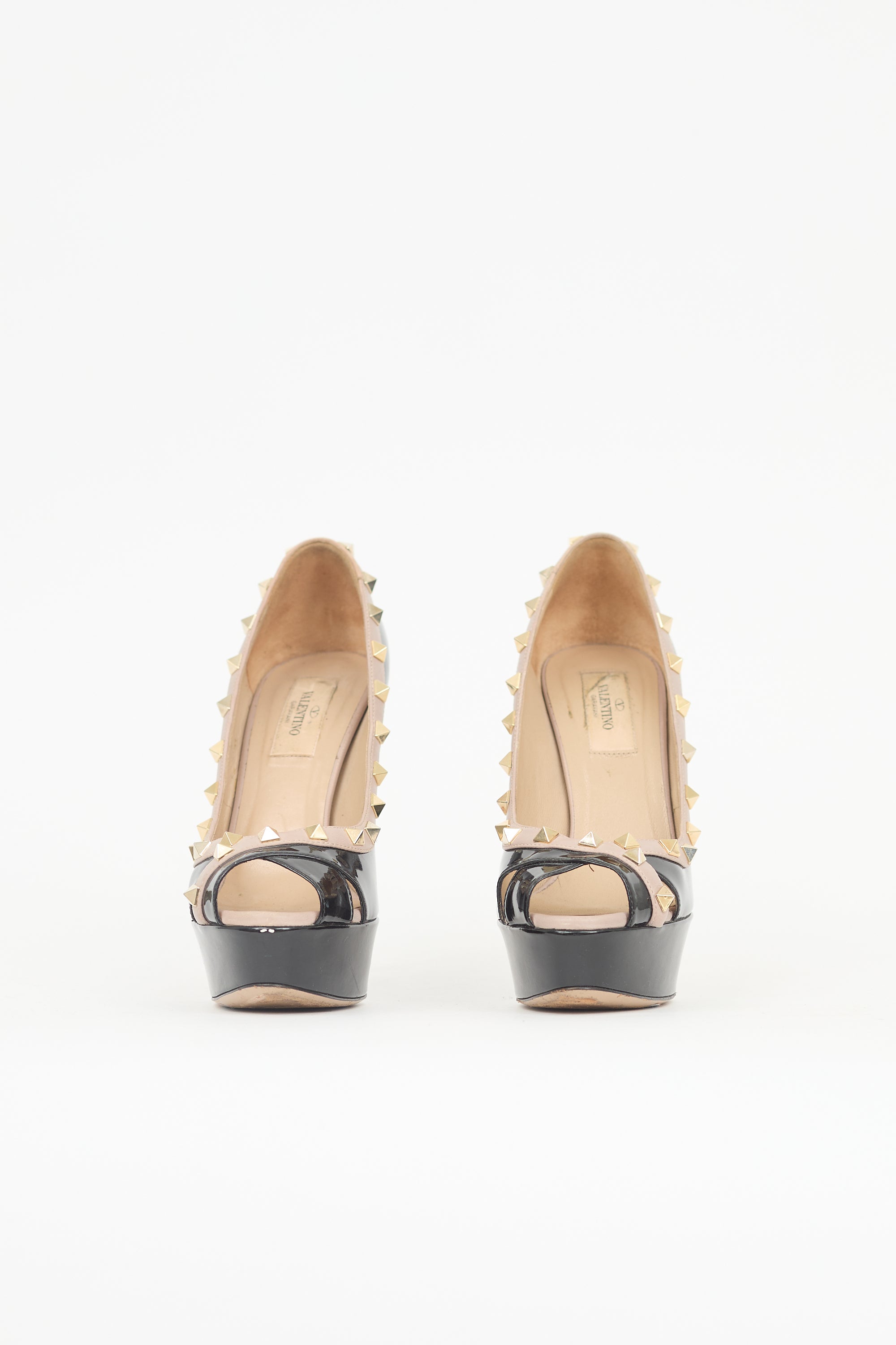 Valentino Patent Rockstud Platform Pump