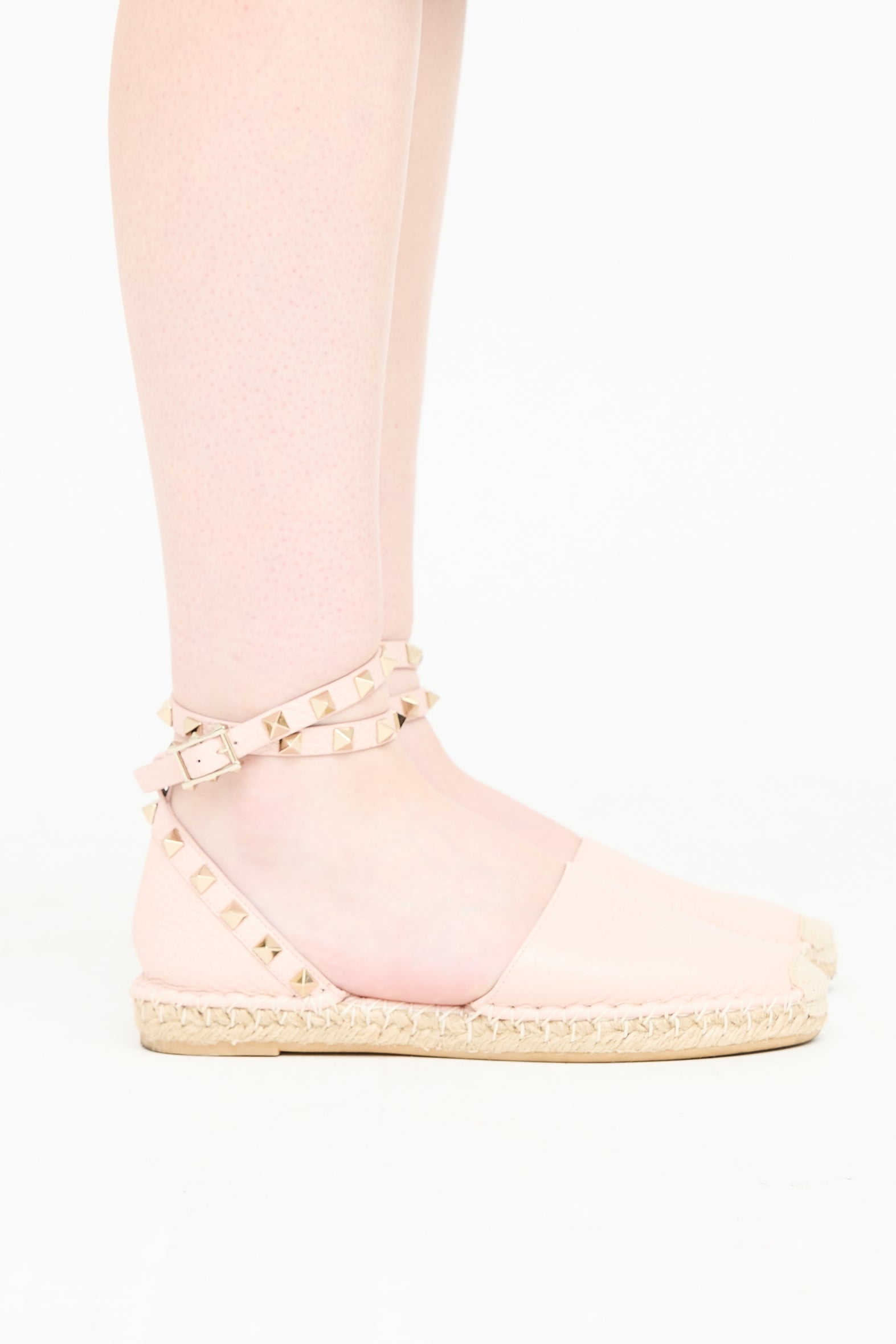 Valentino Rockstud Espadrille Flat