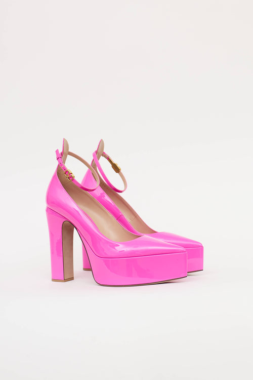 ValentinoPatent Pointed Platform Heel
