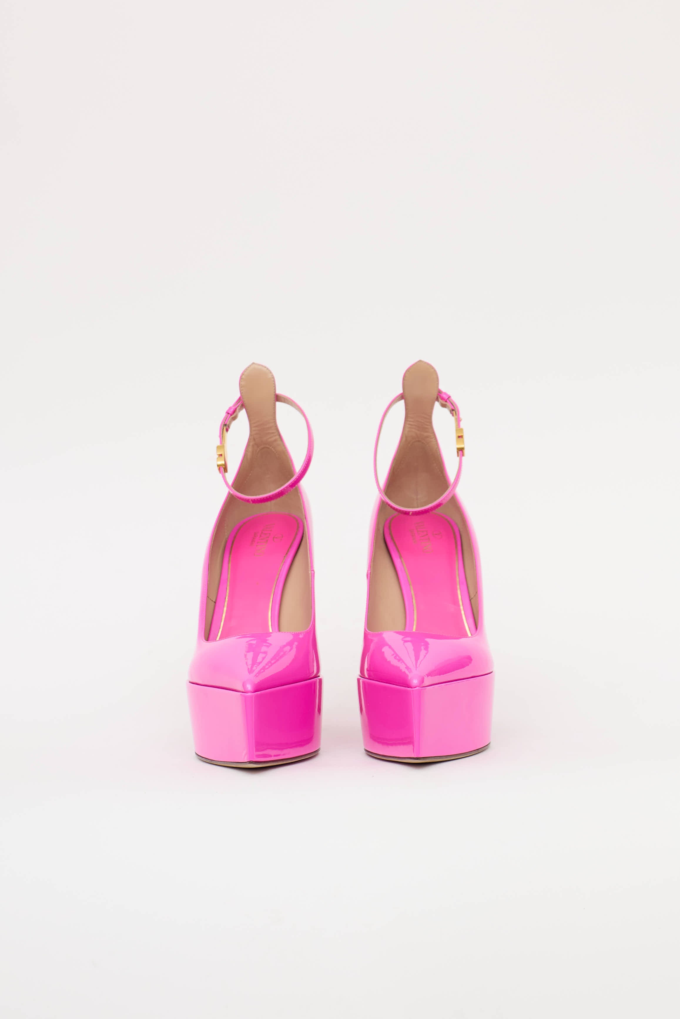 ValentinoPatent Pointed Platform Heel