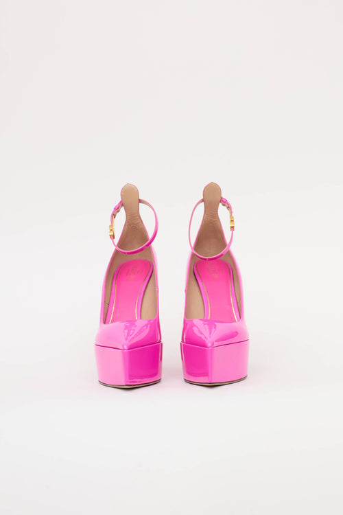 ValentinoPatent Pointed Platform Heel