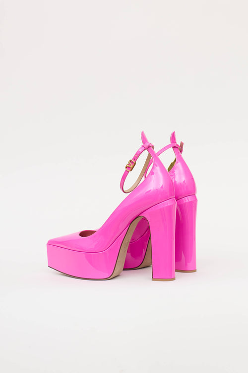 ValentinoPatent Pointed Platform Heel