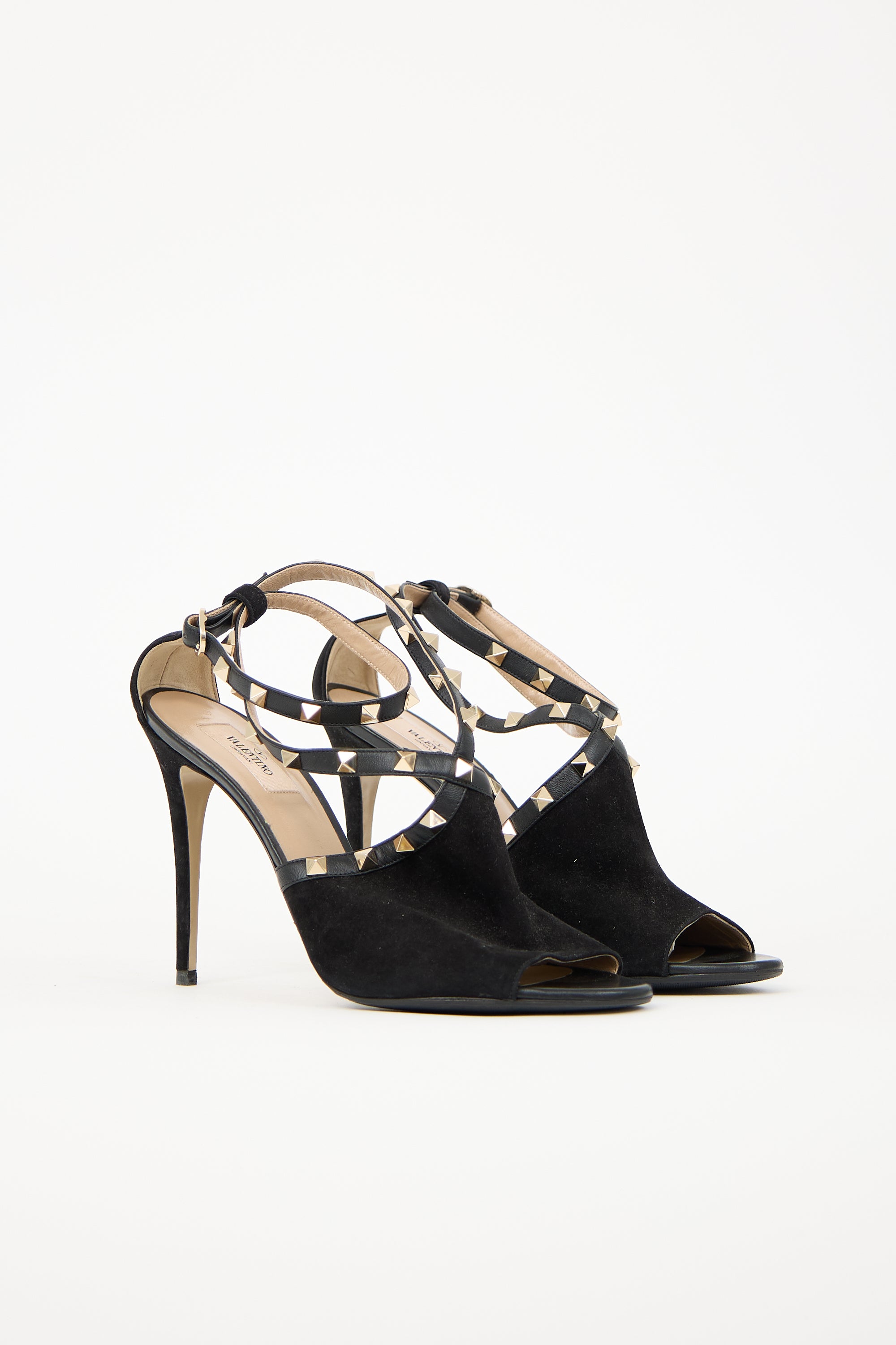 Valentino Suede Rockstud Heel