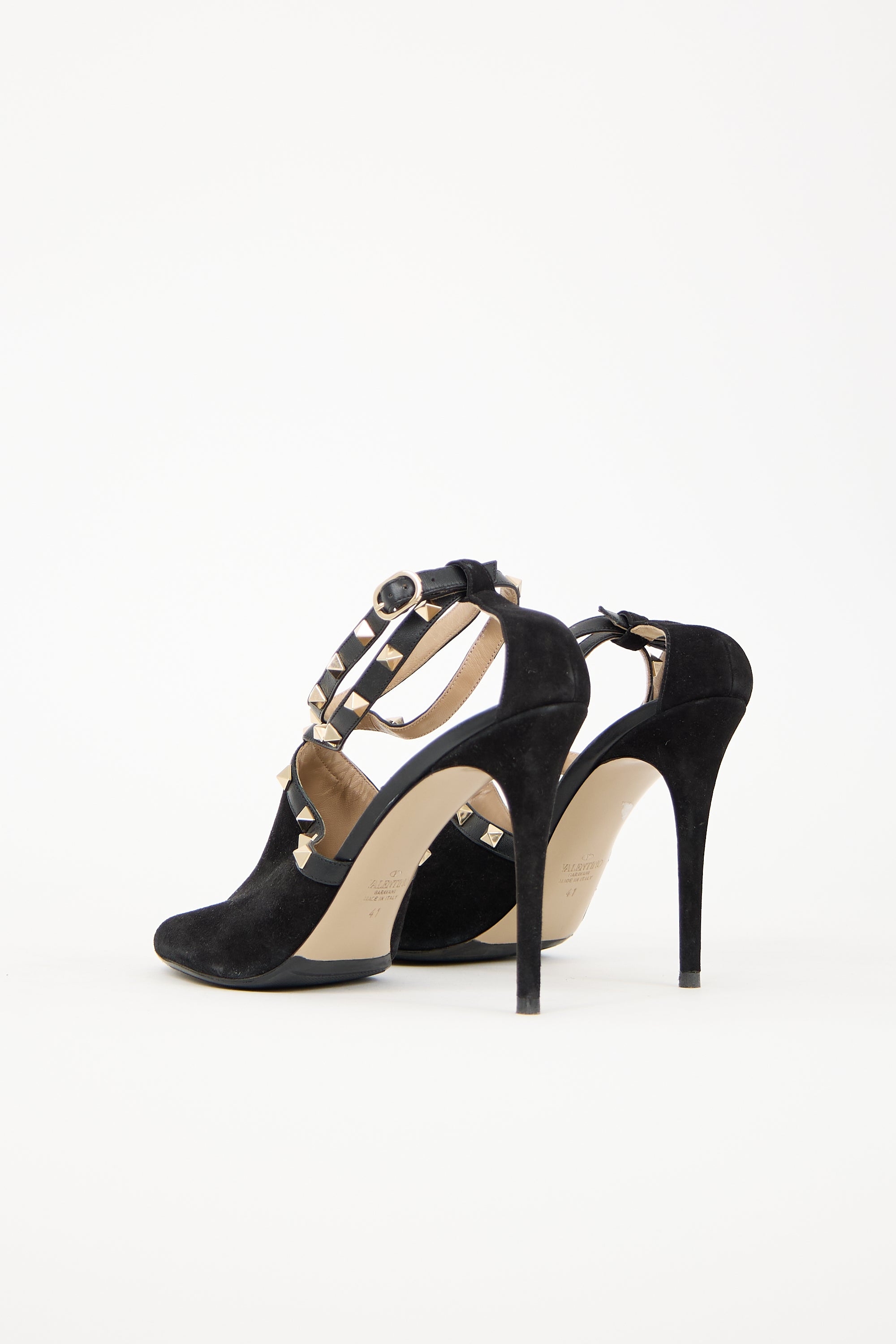 Valentino Suede Rockstud Heel
