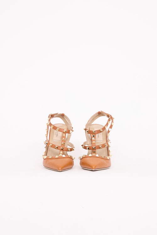 ValentinoLeather Rockstud Caged Pump