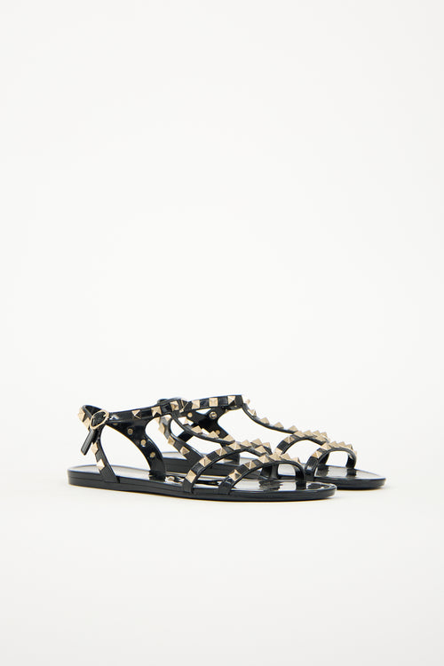 Valentino Rubber Rockstud Sandal