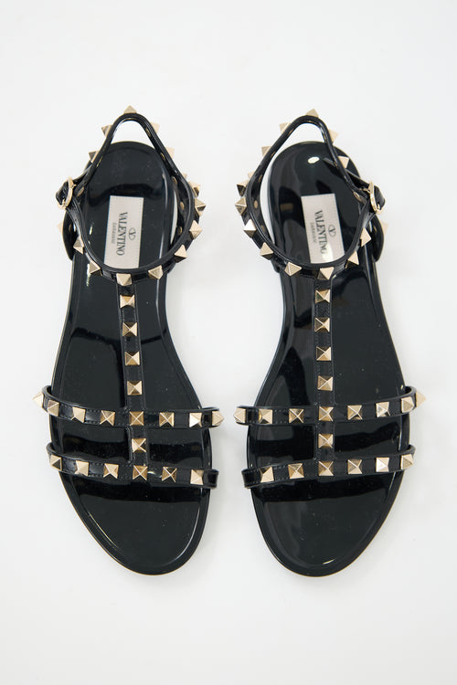 Valentino Rubber Rockstud Sandal