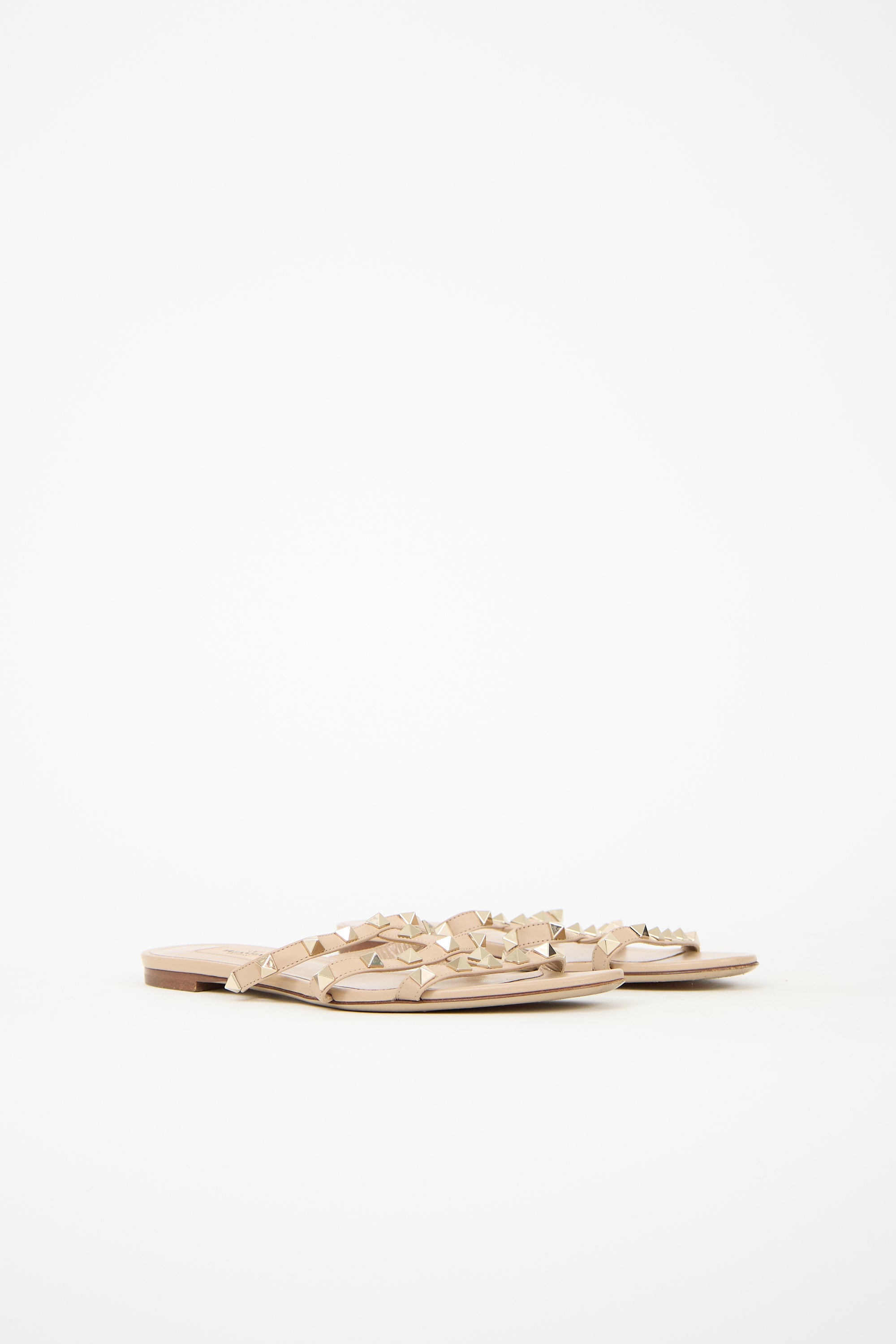 Valentino Leather Rockstud Slide