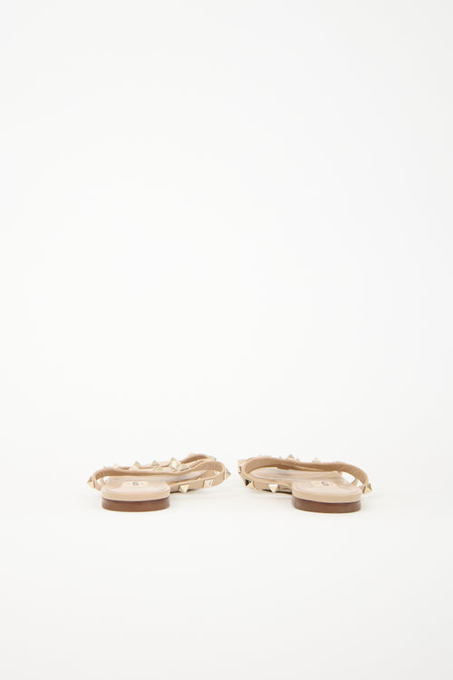 Valentino Leather Rockstud Slide