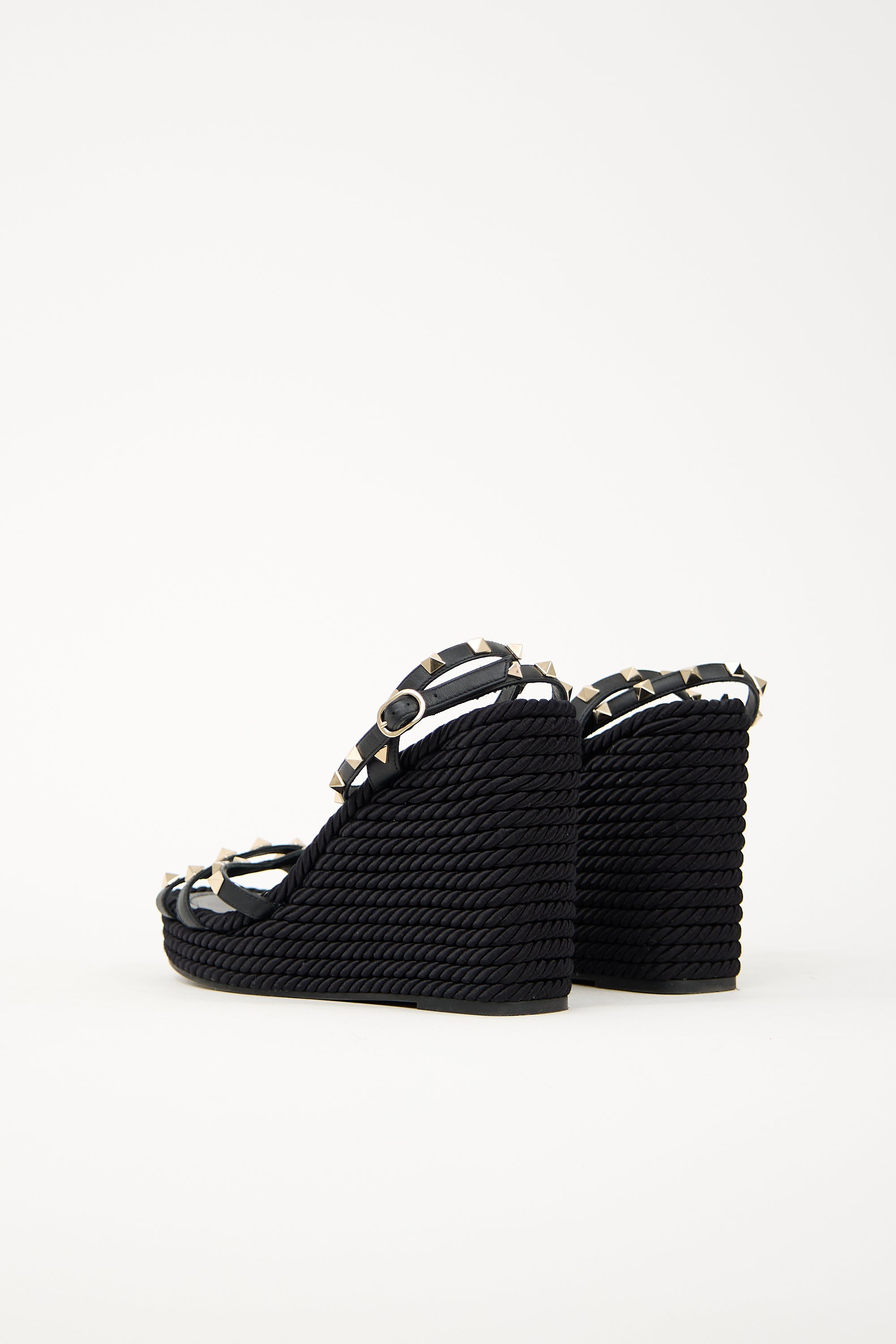Valentino Rockstud Wedge Sandal