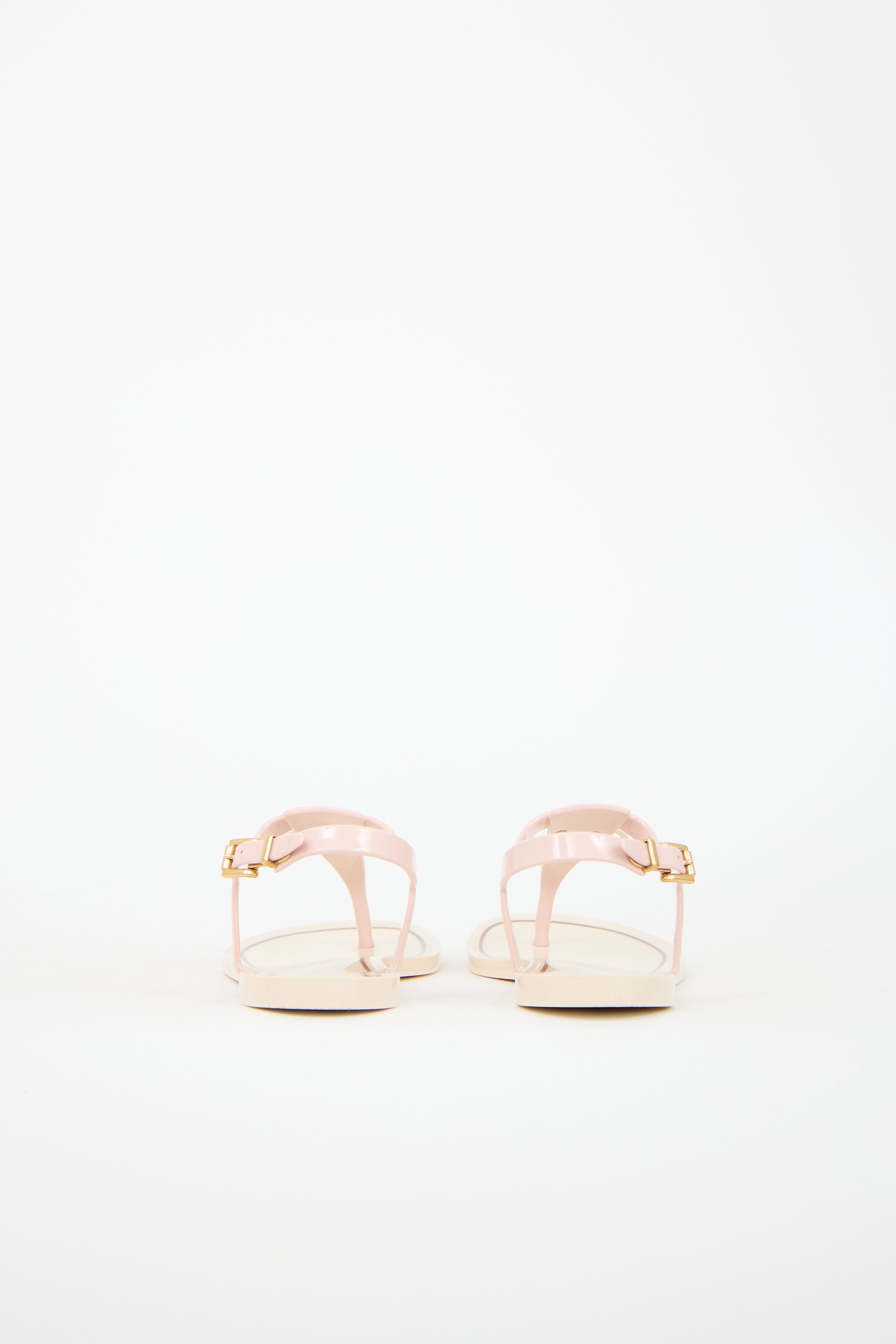 Valentino PVC Vlogo T-Strap Sandal