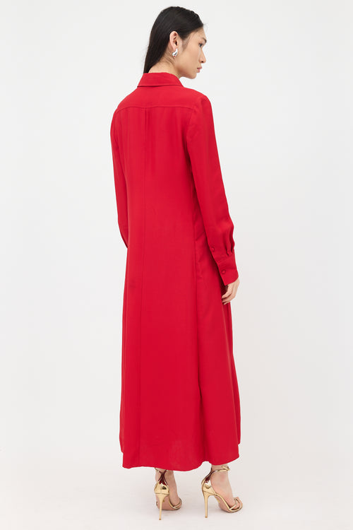 Valentino Ruffled Shirt Dress