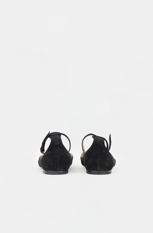Valentino Suede Ankle Strap Flat