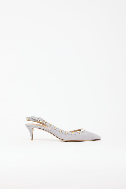 Valentino Suede Rockstud Heel