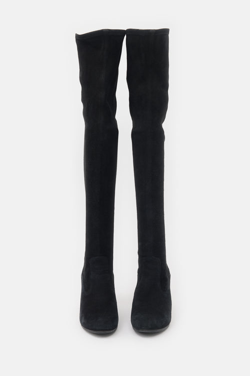 Valentino Suede Thigh Boot