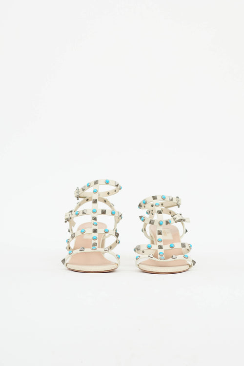 Valentino Rockstud Cage Sandal