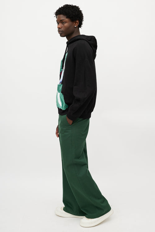 Valentino X Undercover Black & Multicolour UFO Logo Hoodie