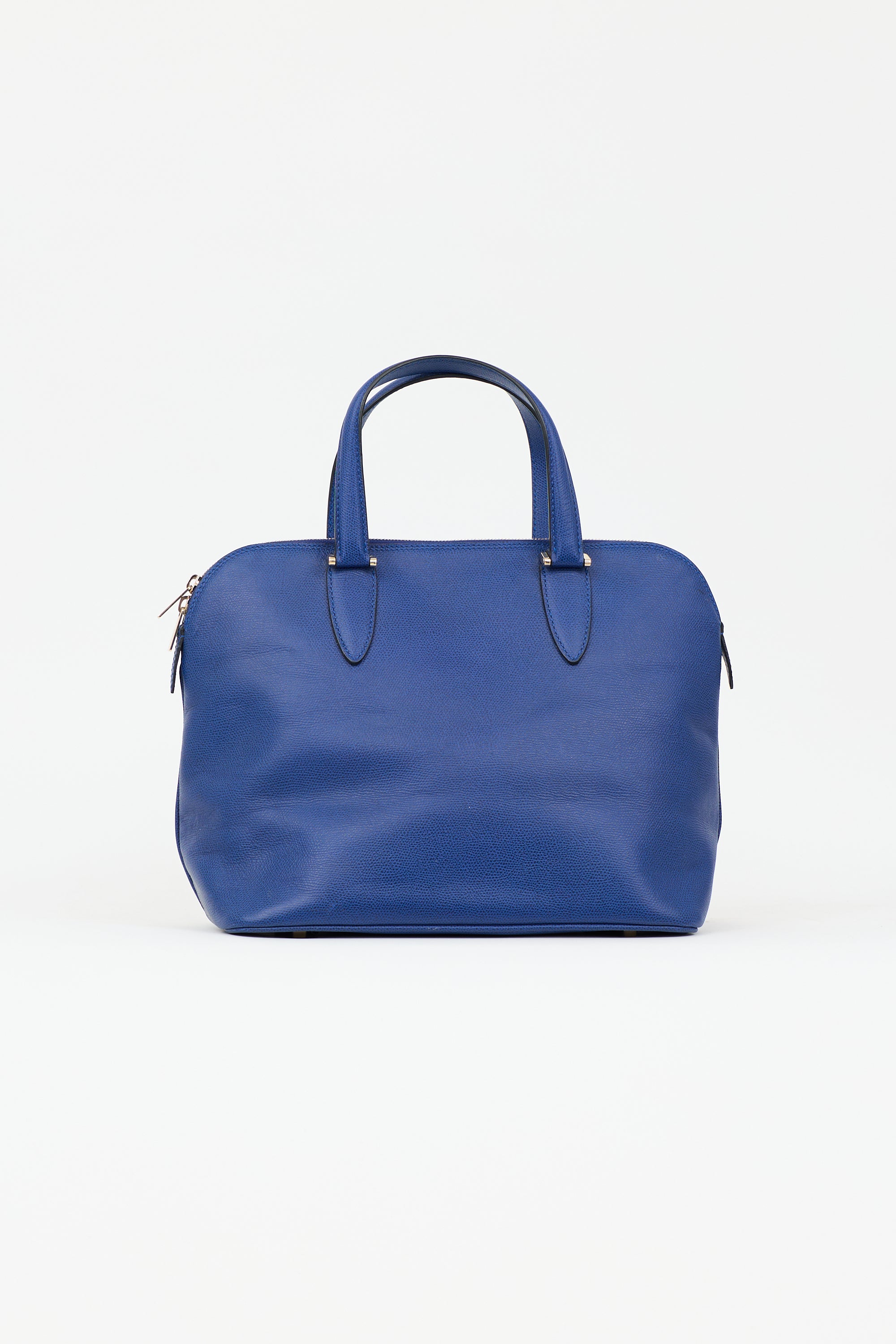 Valextra Leather Medium Bowling Bag