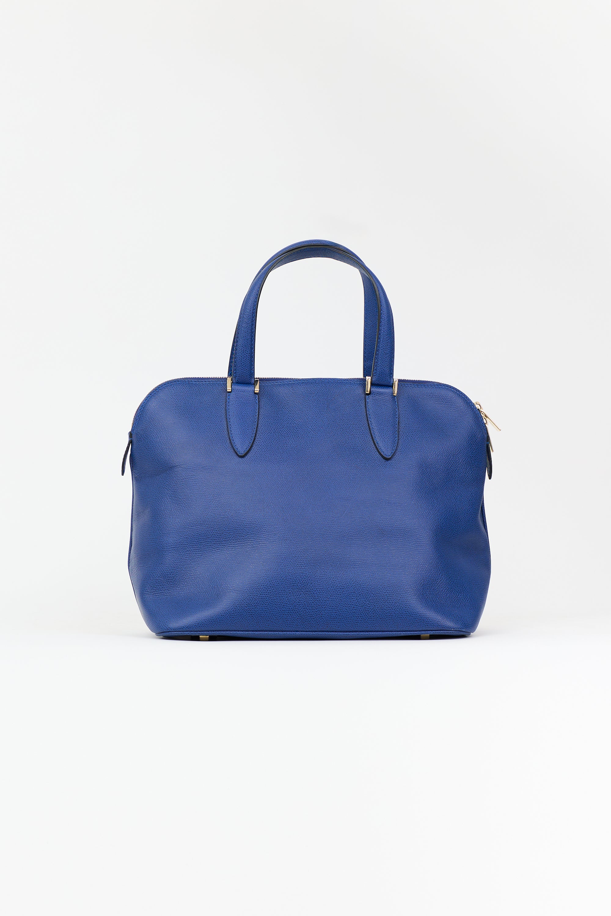Valextra Leather Medium Bowling Bag