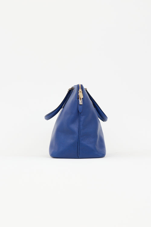 Valextra Leather Medium Bowling Bag