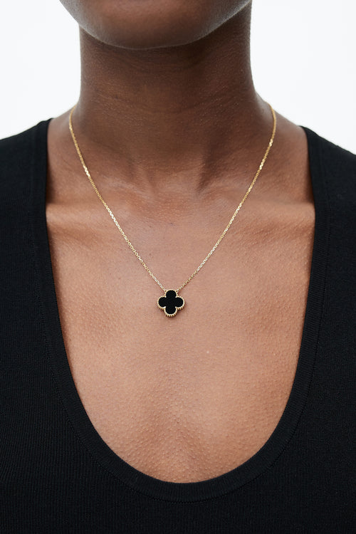 Van Cleef & Arpels 18K Yellow Gold Vintage Alhambra Necklace