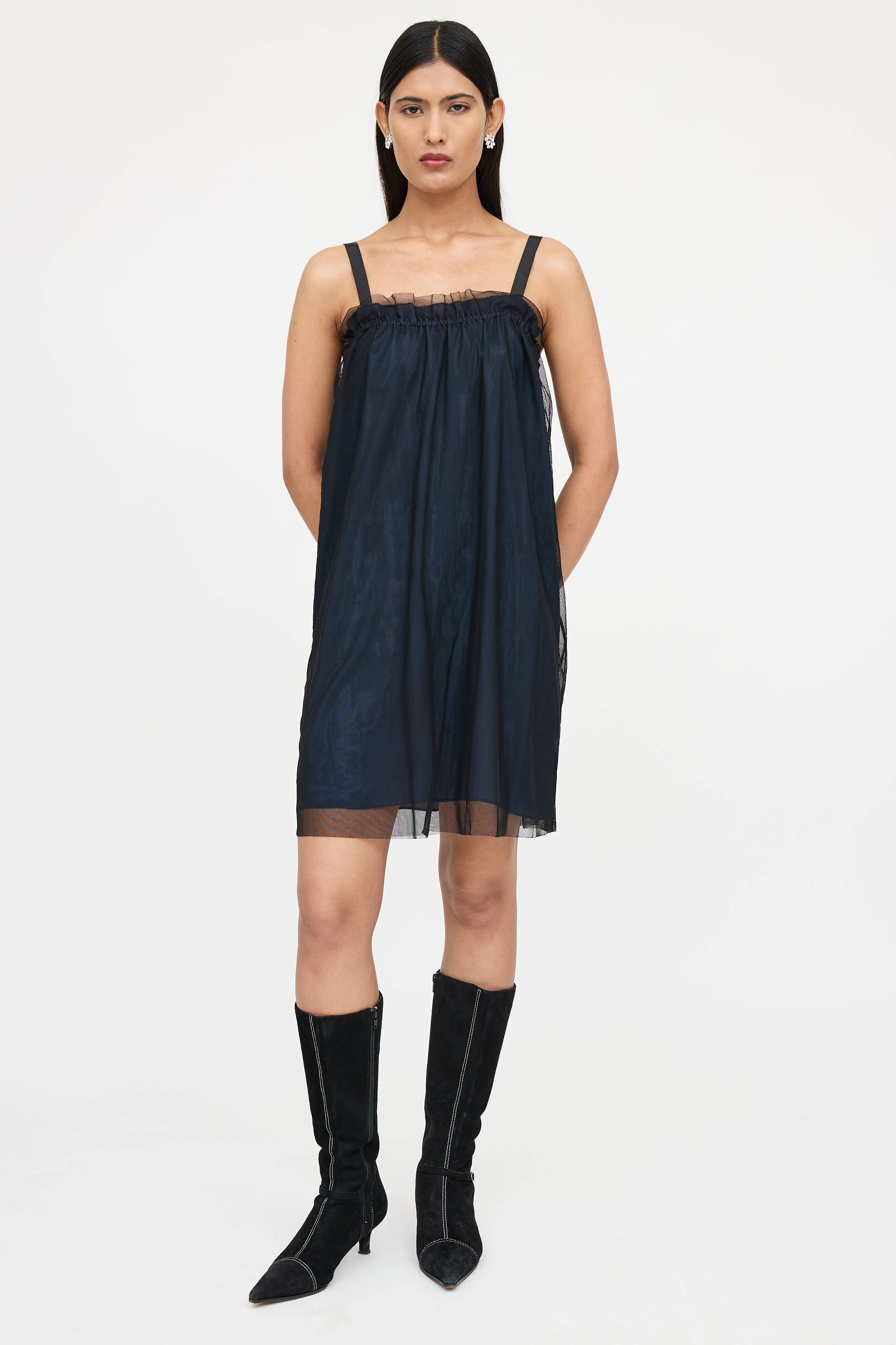 Vera Wang Mesh Mini Dress