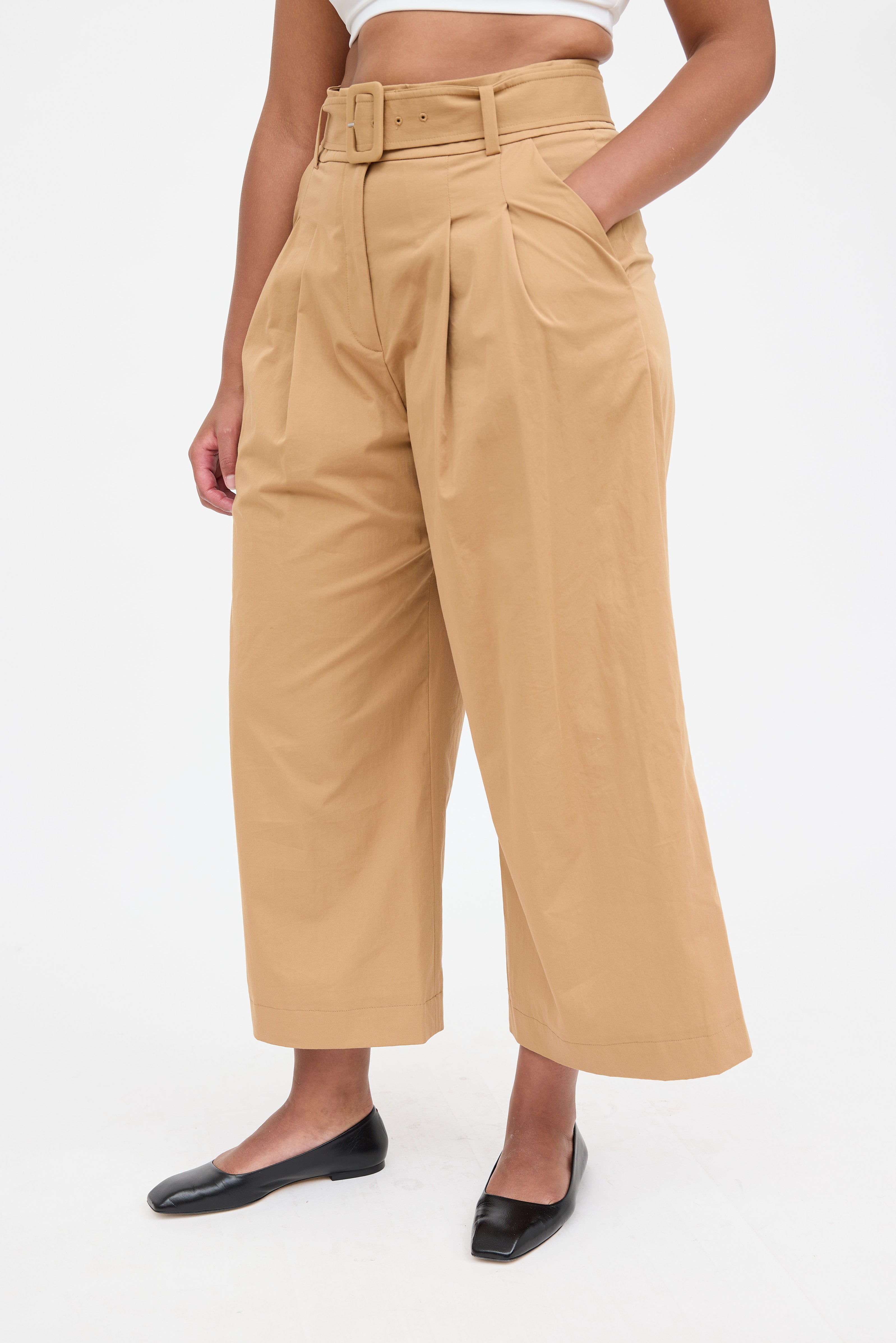 Veronica Beard Wide Leg Pleated Trouser