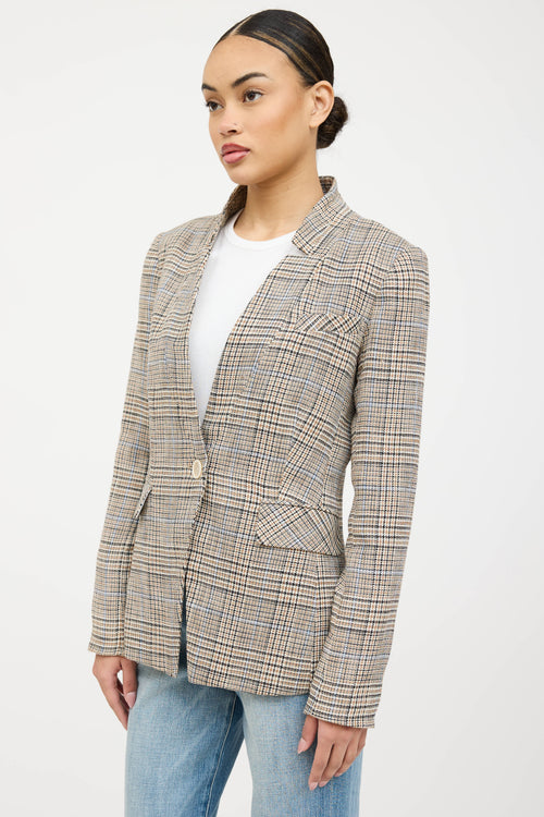 Veronica Beard Plaid Woven Blazer