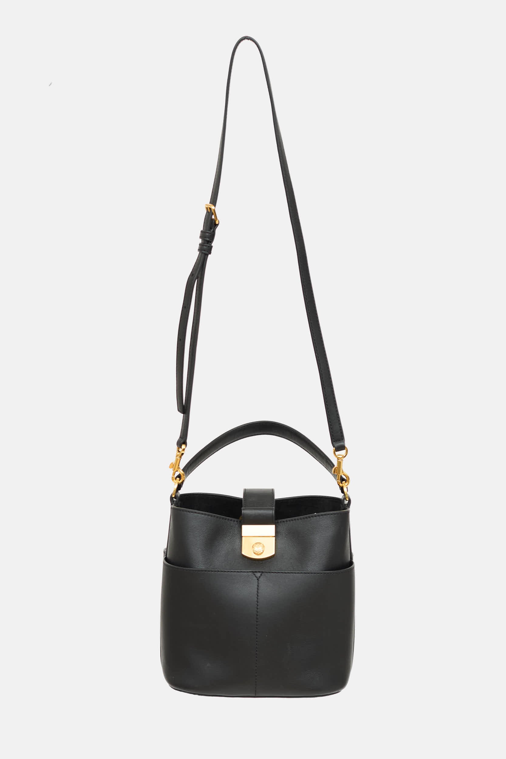 Veronica Beard Crest Lock Bucket Bag