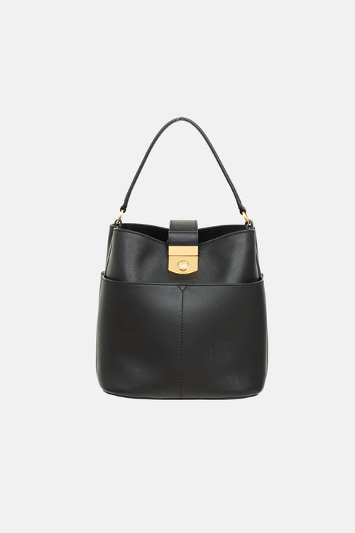 Veronica Beard Crest Lock Bucket Bag