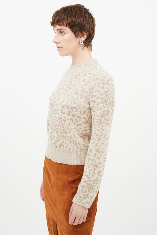 Veronica Beard Cream & Beige Knit Sweater