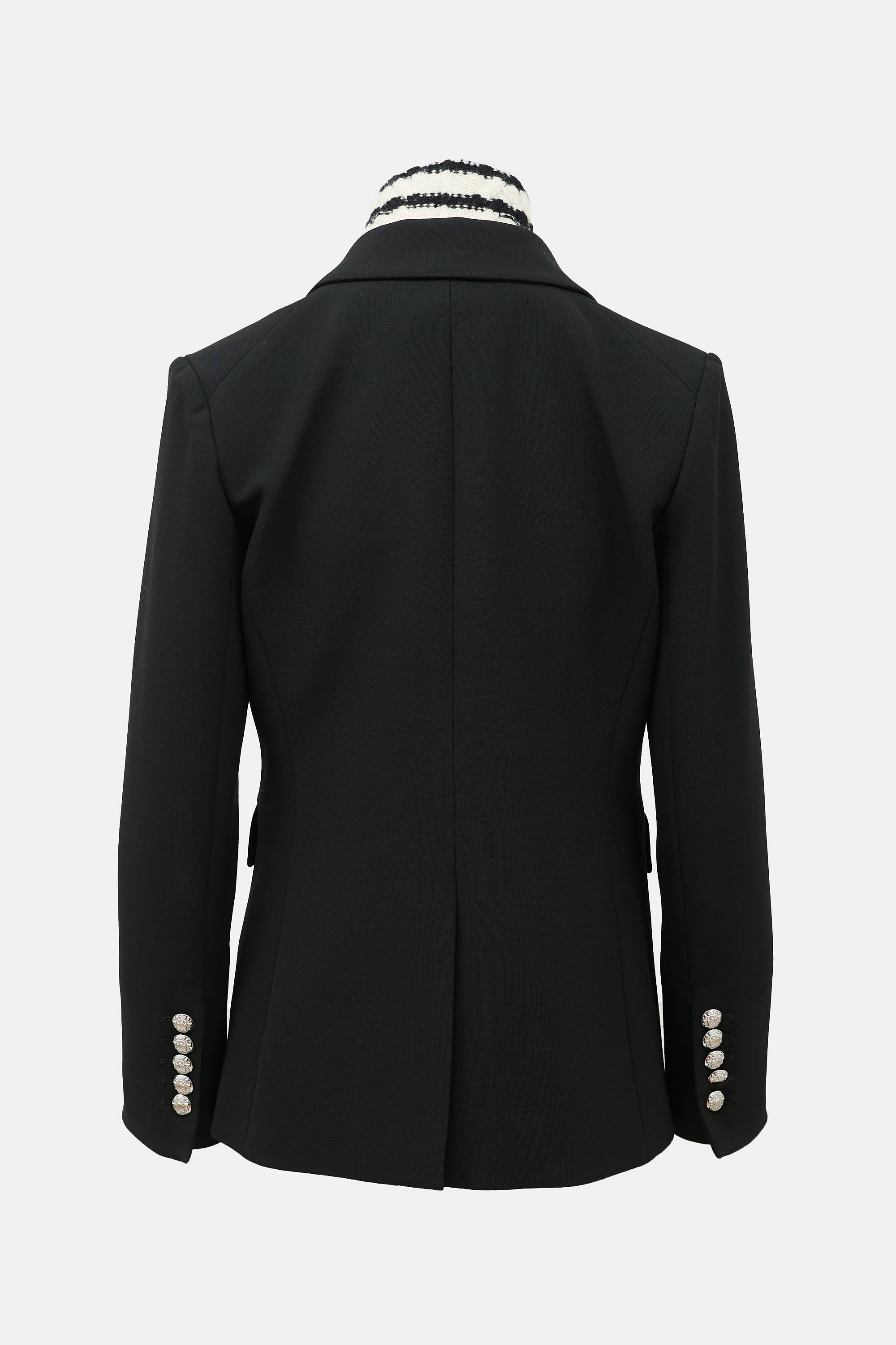 Veronica Beard Knit Collar Dickey Blazer