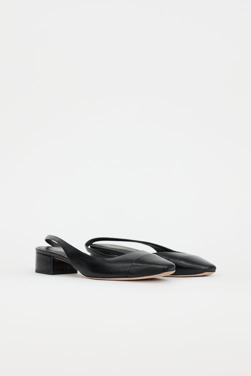 Veronica Beard Leather Slingback Pump