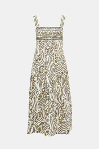 Veronica Beard Linen Floral Rye Dress