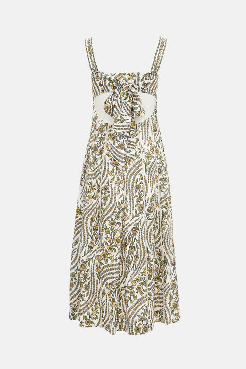 Veronica Beard Linen Floral Rye Dress
